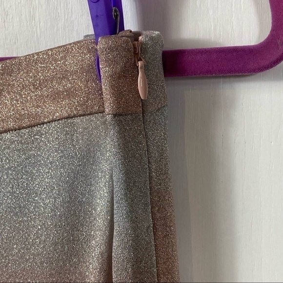 TRAFFIC PEOPLE BLEEDING BEAUTIES PANT wide leg. Gold silver metallic - Picture 8 of 12